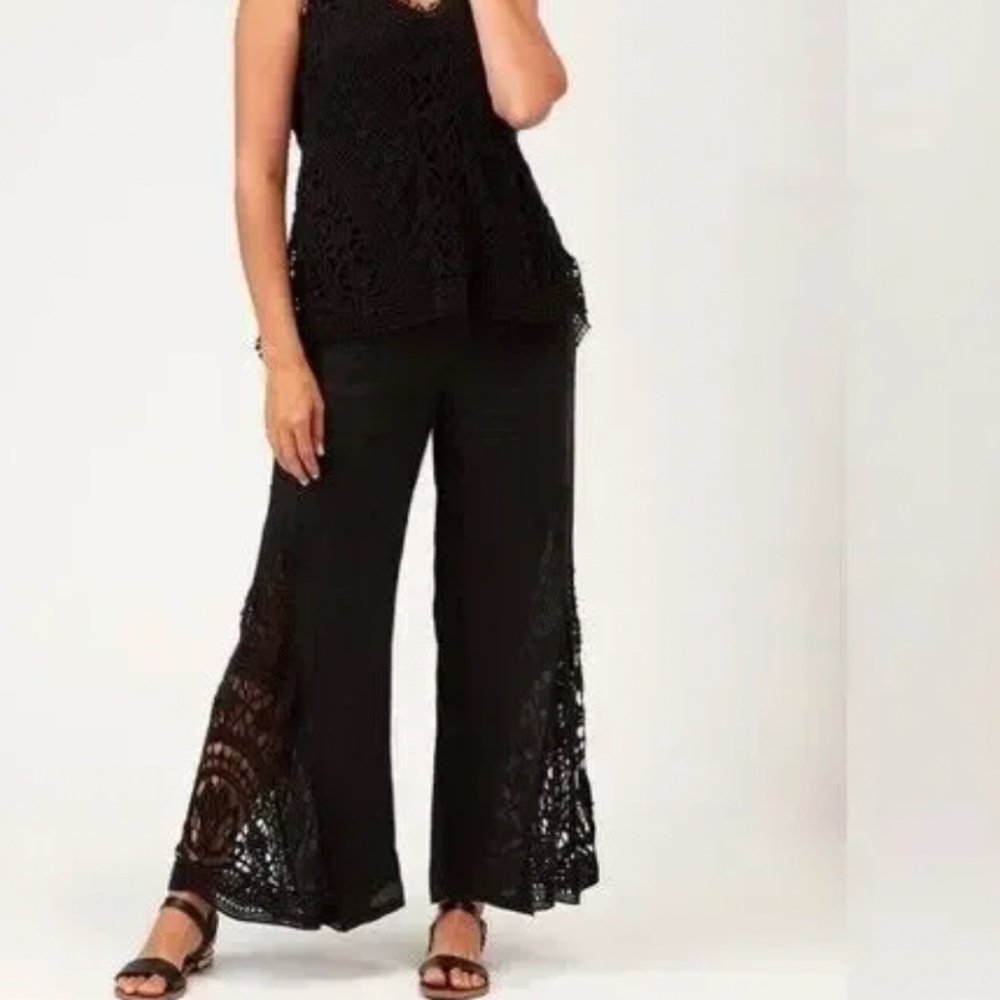 NWT XCVI Ismay Wide Leg 100% Linen pants Size L